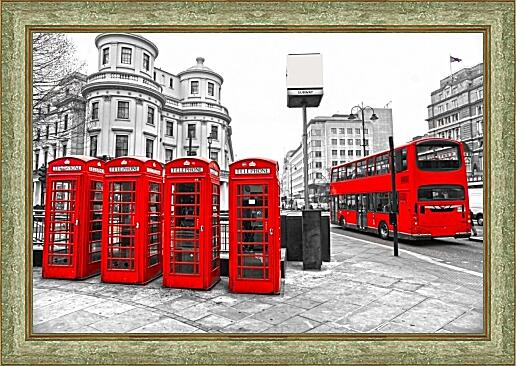 Картина - Телефонная будка. Лондон
