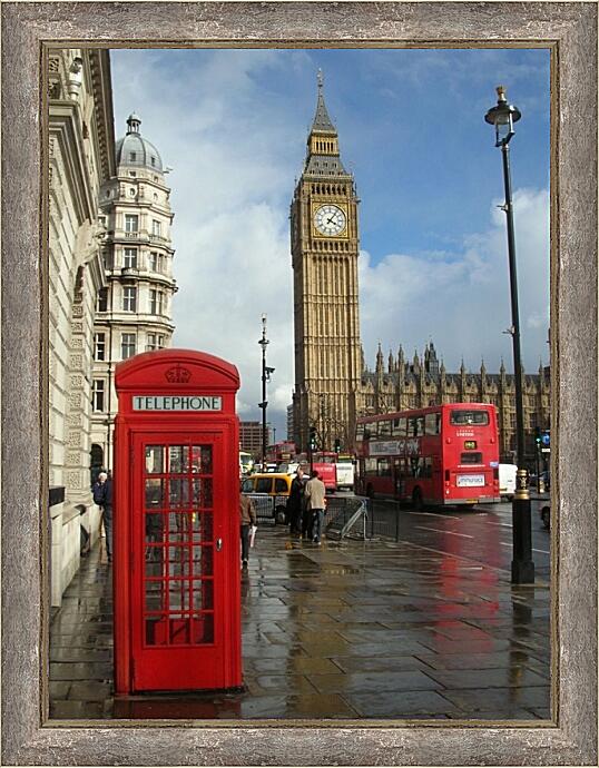 Картина - Телефонная будка. Лондон