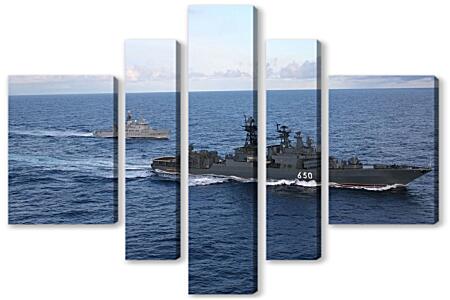 Модульная картина - Военный корабль