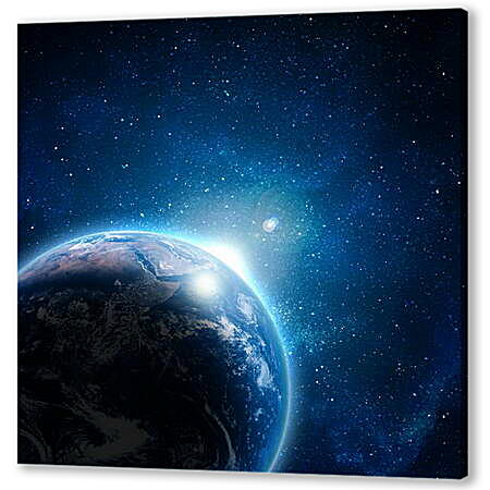 Постер (плакат) - Планета и звезды