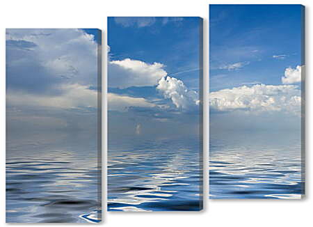 Модульная картина - Отражение неба в море
