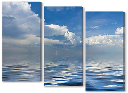 Модульная картина - Отражение неба в море
