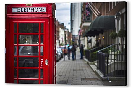 Постер (плакат) - Красная телефонная будка. Лондон