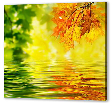 Картина маслом - Вода и осень