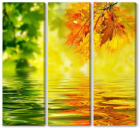 Модульная картина - Вода и осень