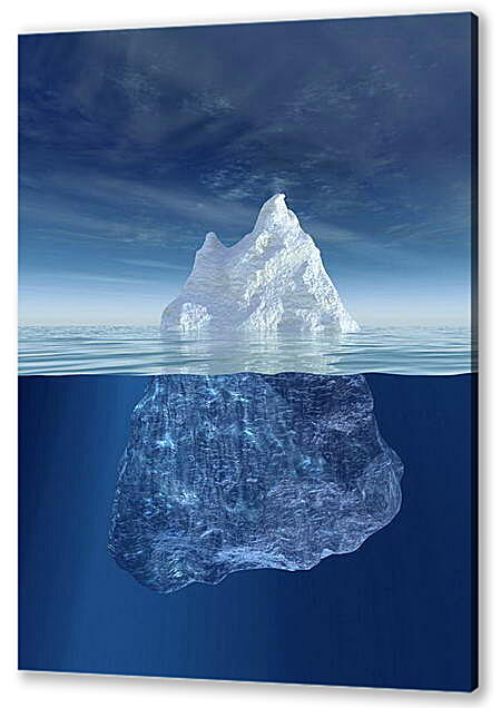 Картина маслом - Айсберг под водой
