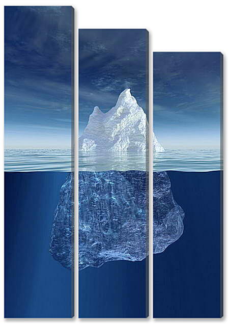 Модульная картина - Айсберг под водой
