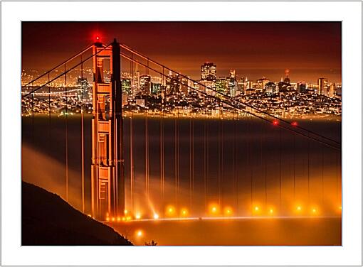 Картина - Мост Золотые Ворота. Сан Франциско