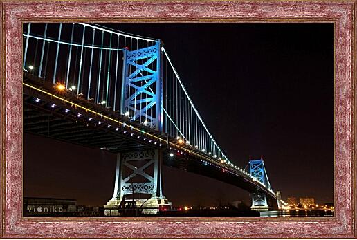 Картина - Мост ночью