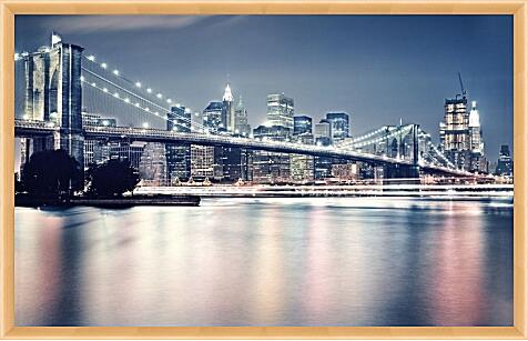 Картина - Бруклинский мост. Нью-Йорк. Америка