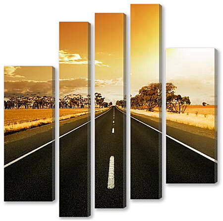 Модульная картина - Солнечное шоссе
