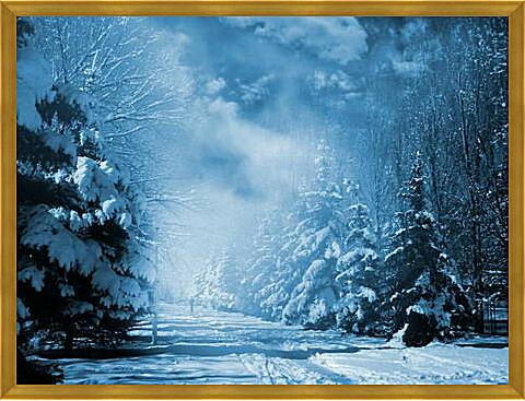 Картина - Снежная дорога
