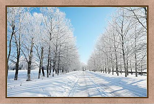 Картина - Снежная дорога
