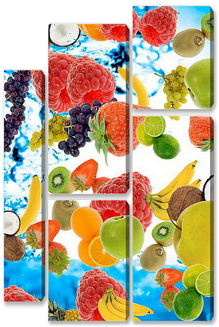 Модульная картина - Ягоды и фрукты
