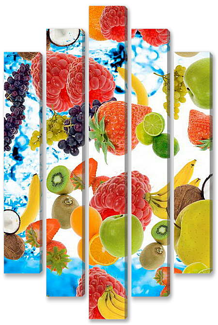 Модульная картина - Ягоды и фрукты
