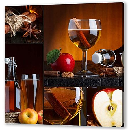 Картина маслом - Бокал яблочного сока
