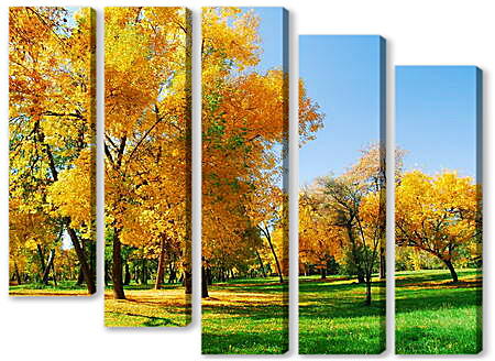 Модульная картина - Осенние деревья
