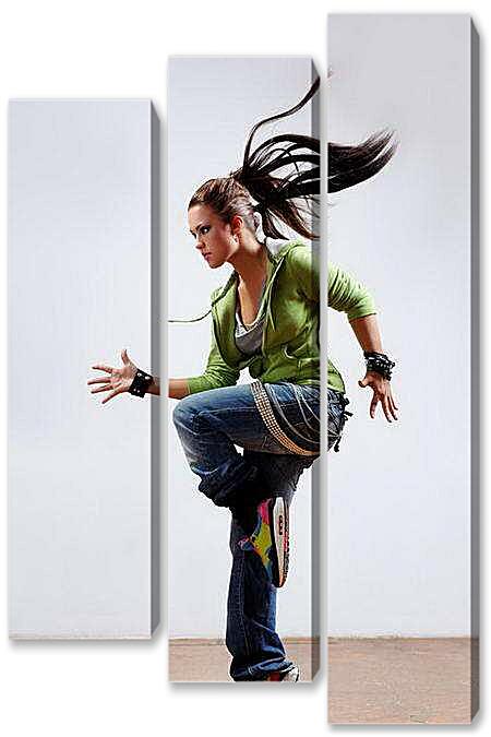 Модульная картина - Брюнетка в танце