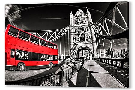 Постер (плакат) - Красный автобус, Лондон.