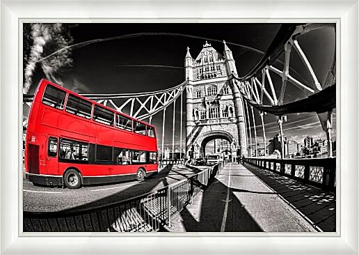 Картина - Красный автобус, Лондон.