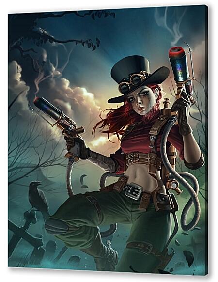 Постер (плакат) - Девушка со стволами