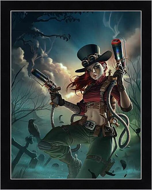 Картина - Девушка со стволами