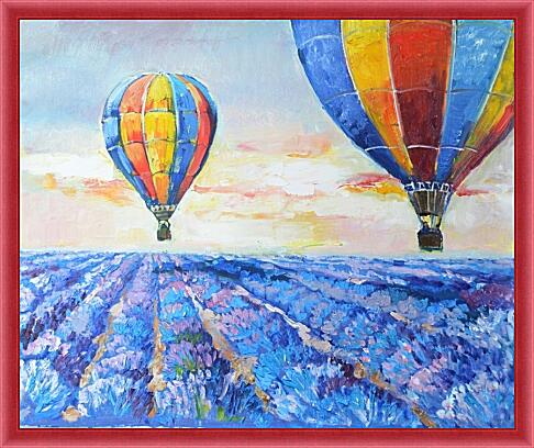 Картина - Воздушные шары над полем