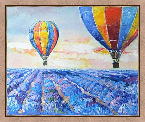 Картина - Воздушные шары над полем