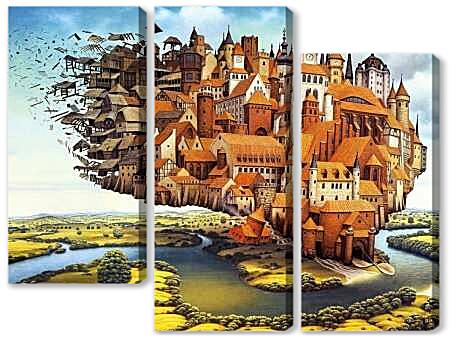 Модульная картина - Мир Яцека Йерки (Jacek Yerka)