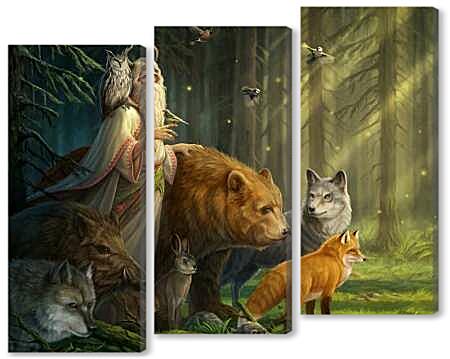 Модульная картина - Хозяин леса