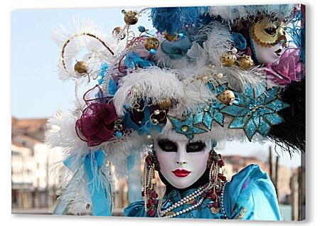 Постер (плакат) - Девушка на венецианском карнавале