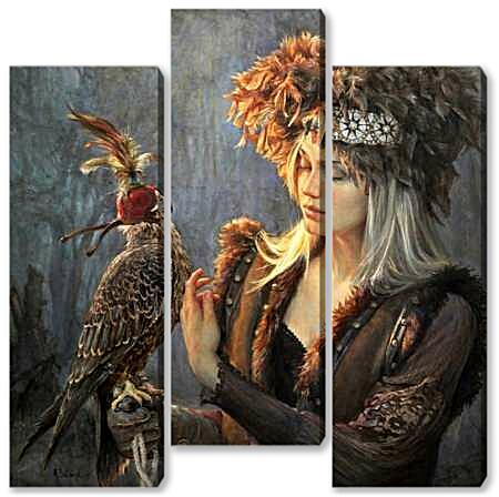 Модульная картина - Охотница