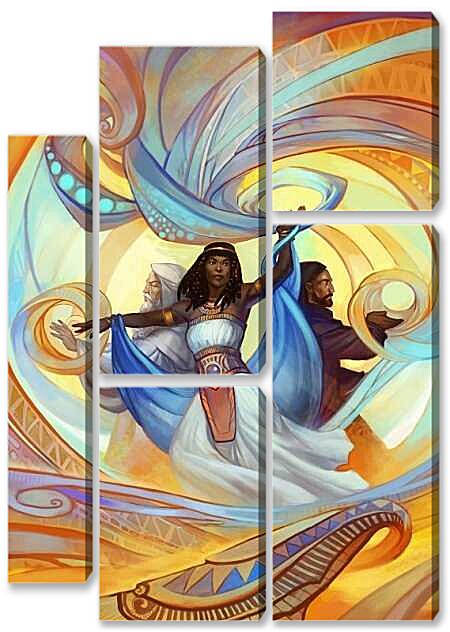 Модульная картина - Повелители стихий