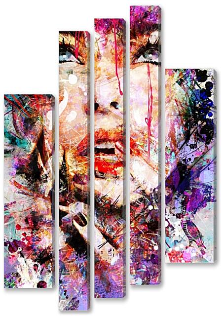 Модульная картина - Арт. Лицо девушки