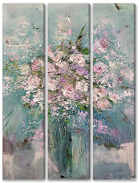 Модульная картина - Розовая нежность