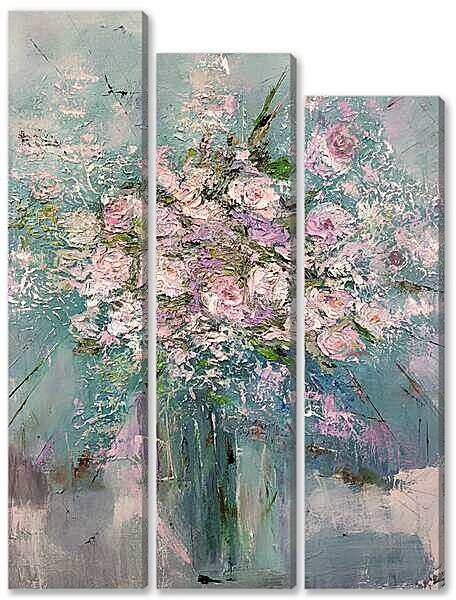 Модульная картина - Розовая нежность