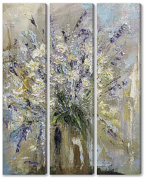 Модульная картина - Букет ромашек