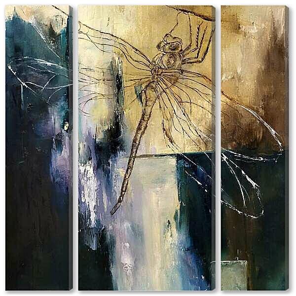 Модульная картина - Стрекоза- фея