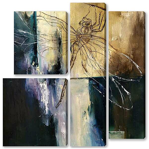 Модульная картина - Стрекоза- фея