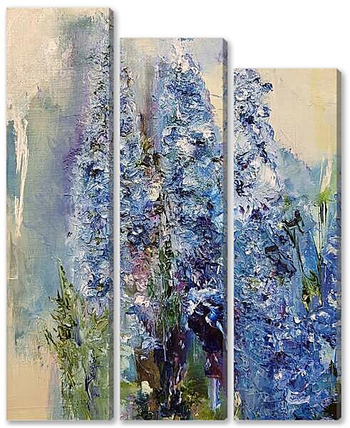 Модульная картина - Дельфиниум