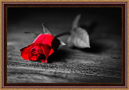 Картина - Роза на столе