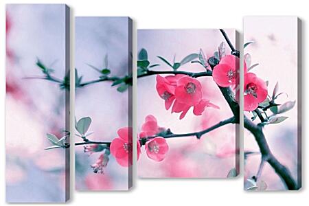 Модульная картина - Цветы вишни