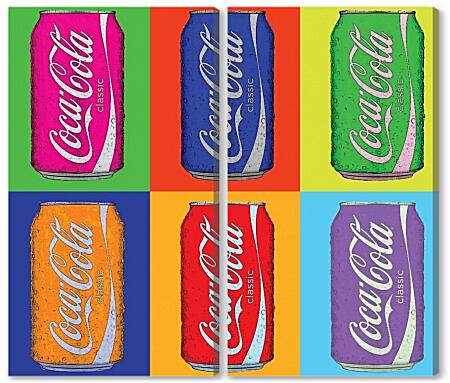 Модульная картина - Coca-Cola. Поп-арт