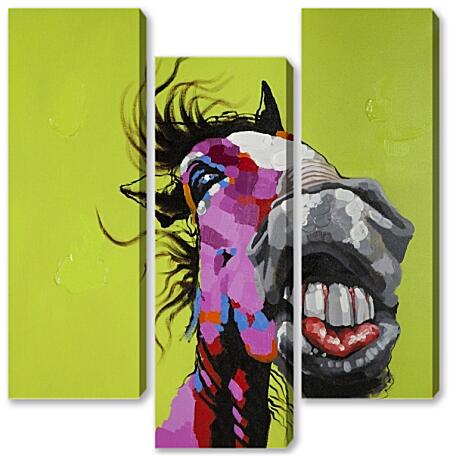 Модульная картина - Лошадь. Поп-арт