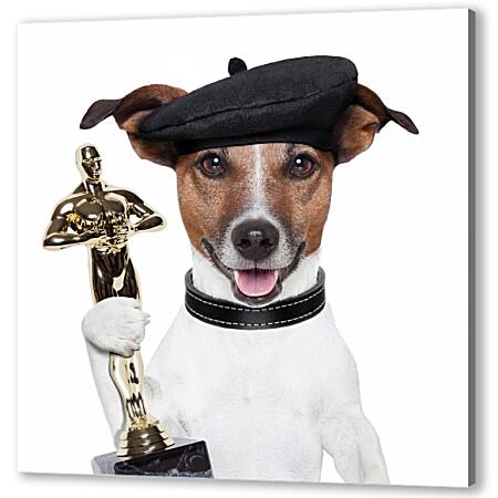 Постер (плакат) - Собака получила премию  Оскар