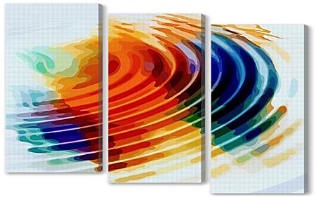 Модульная картина - Разноцветные волны