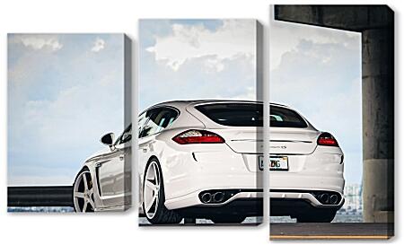 Модульная картина - Porsche Panamera белый