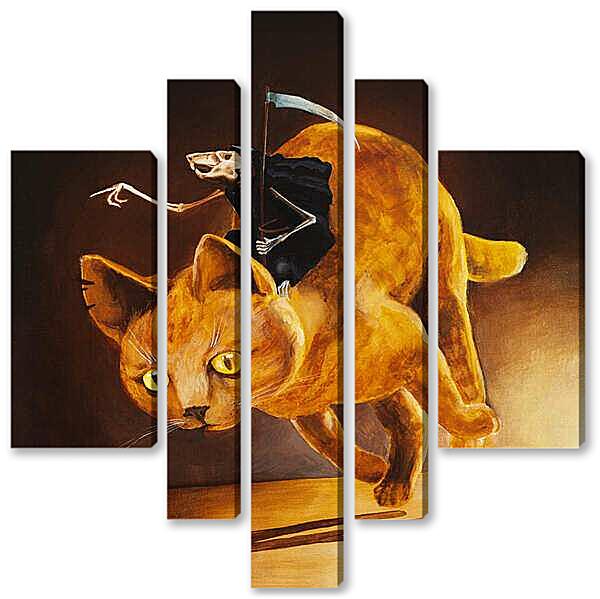 Модульная картина - Триумфальный въезд мышиной Смерти в амбар