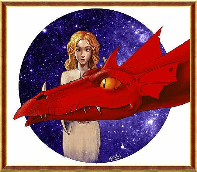 Картина - Девочка и Дракон