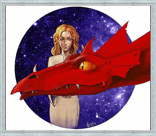 Картина - Девочка и Дракон